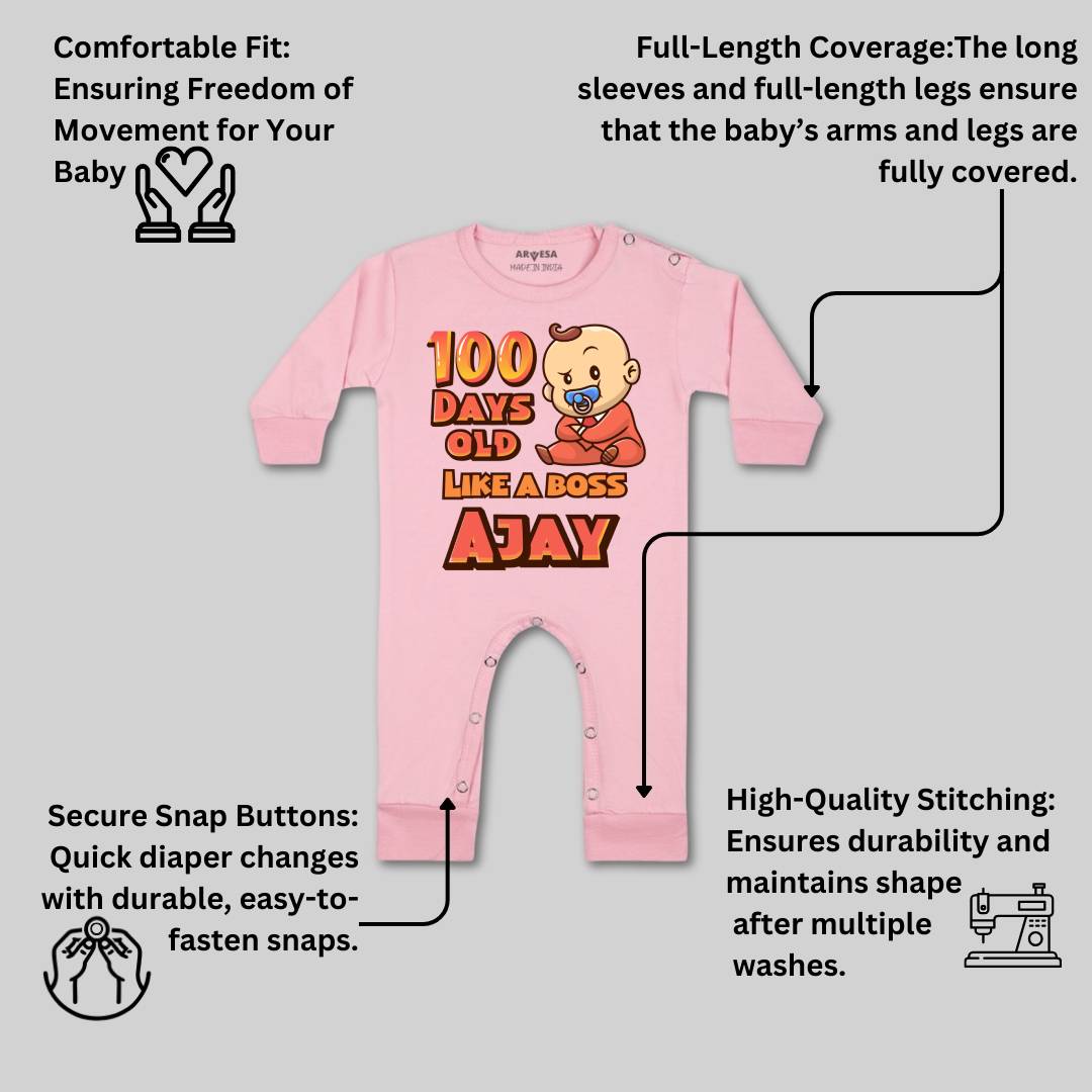 Arvesa 100 Days Birthday Baby Boy & Girl Dress