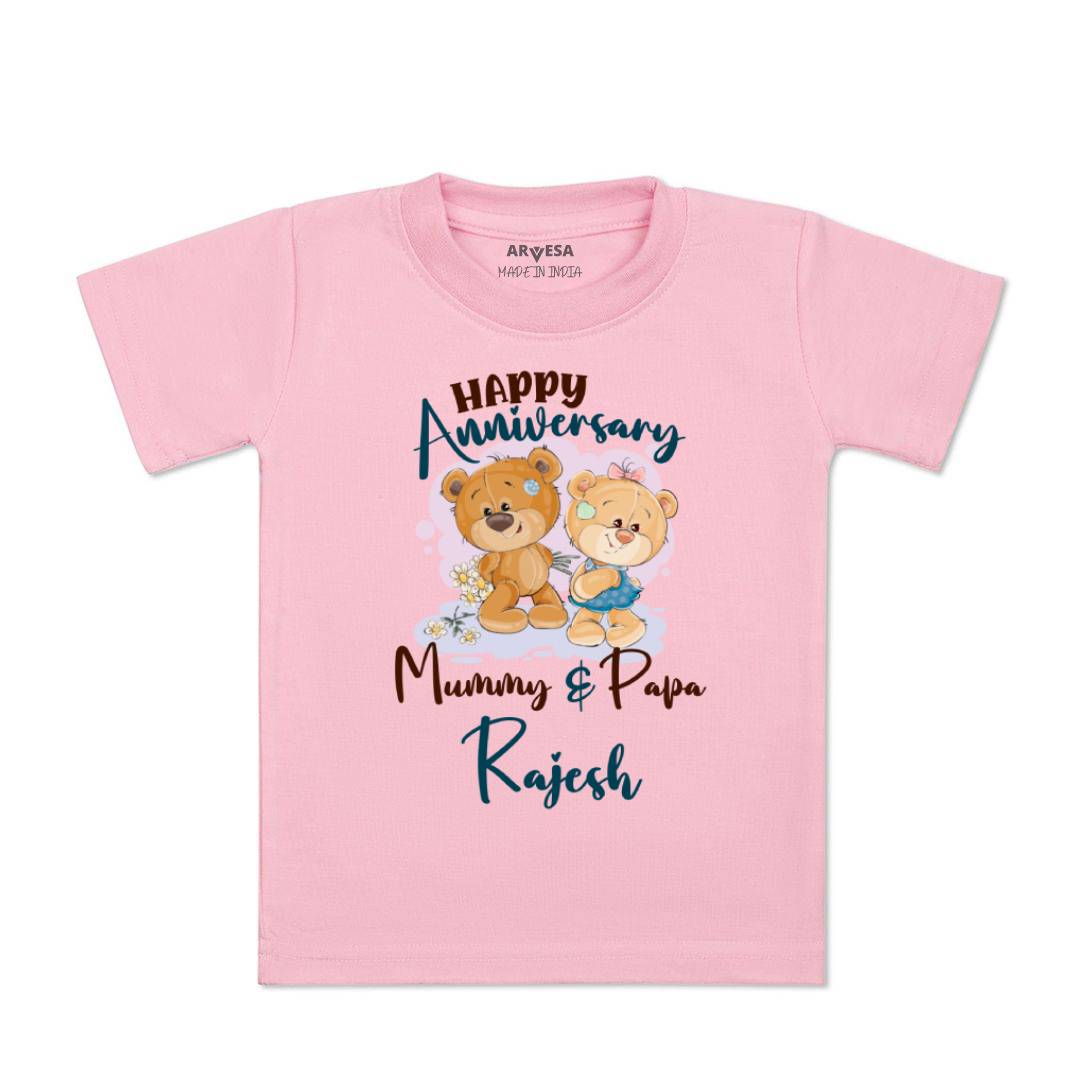 Arvesa Happy Anniversary Mummy & Papa Baby Boy & Girl Dress