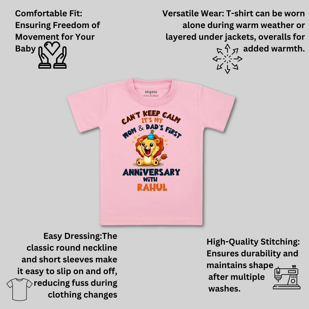 Arvesa Mom & Dad Anniversary With Me Baby Boy & Girl Dress