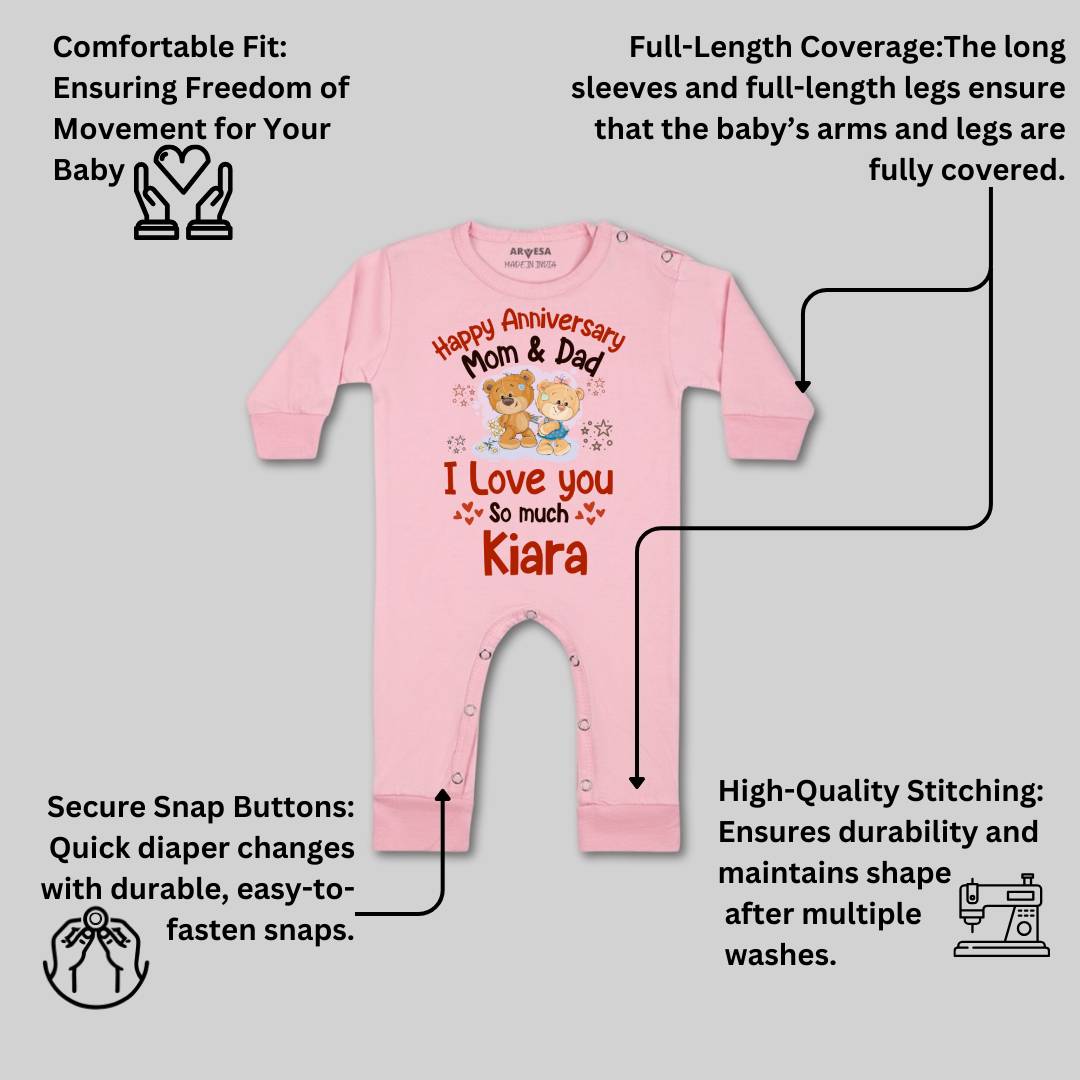 Arvesa Happy Anniversary Mom & Dad Baby Boy & Girl Dress