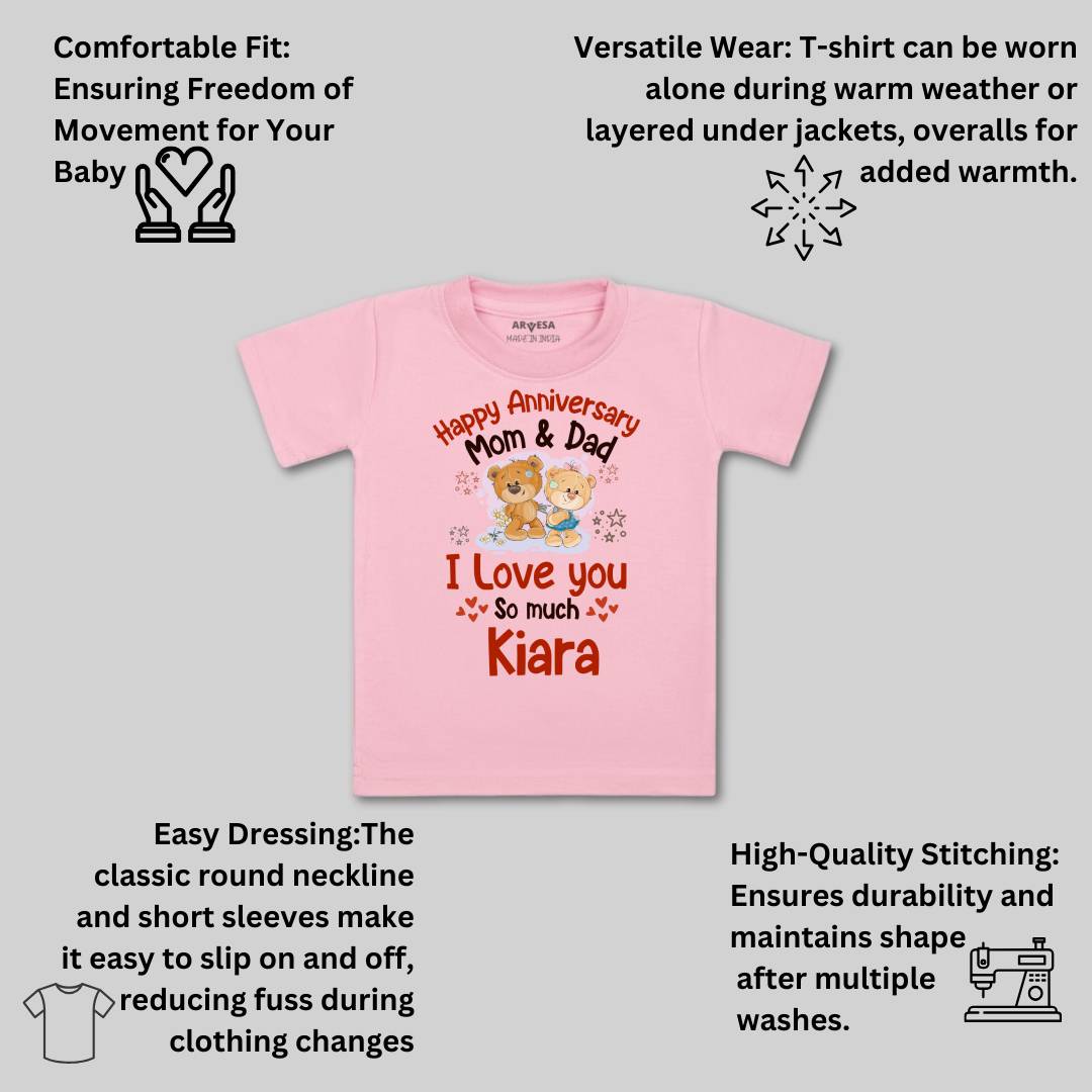 Arvesa Happy Anniversary Mom & Dad Baby Boy & Girl Dress