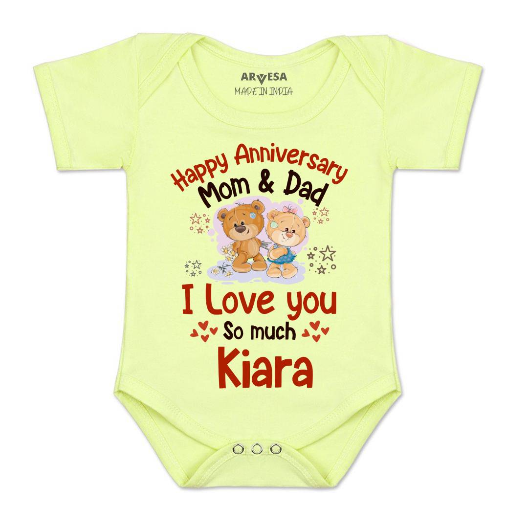 Arvesa Happy Anniversary Mom & Dad Baby Boy & Girl Dress