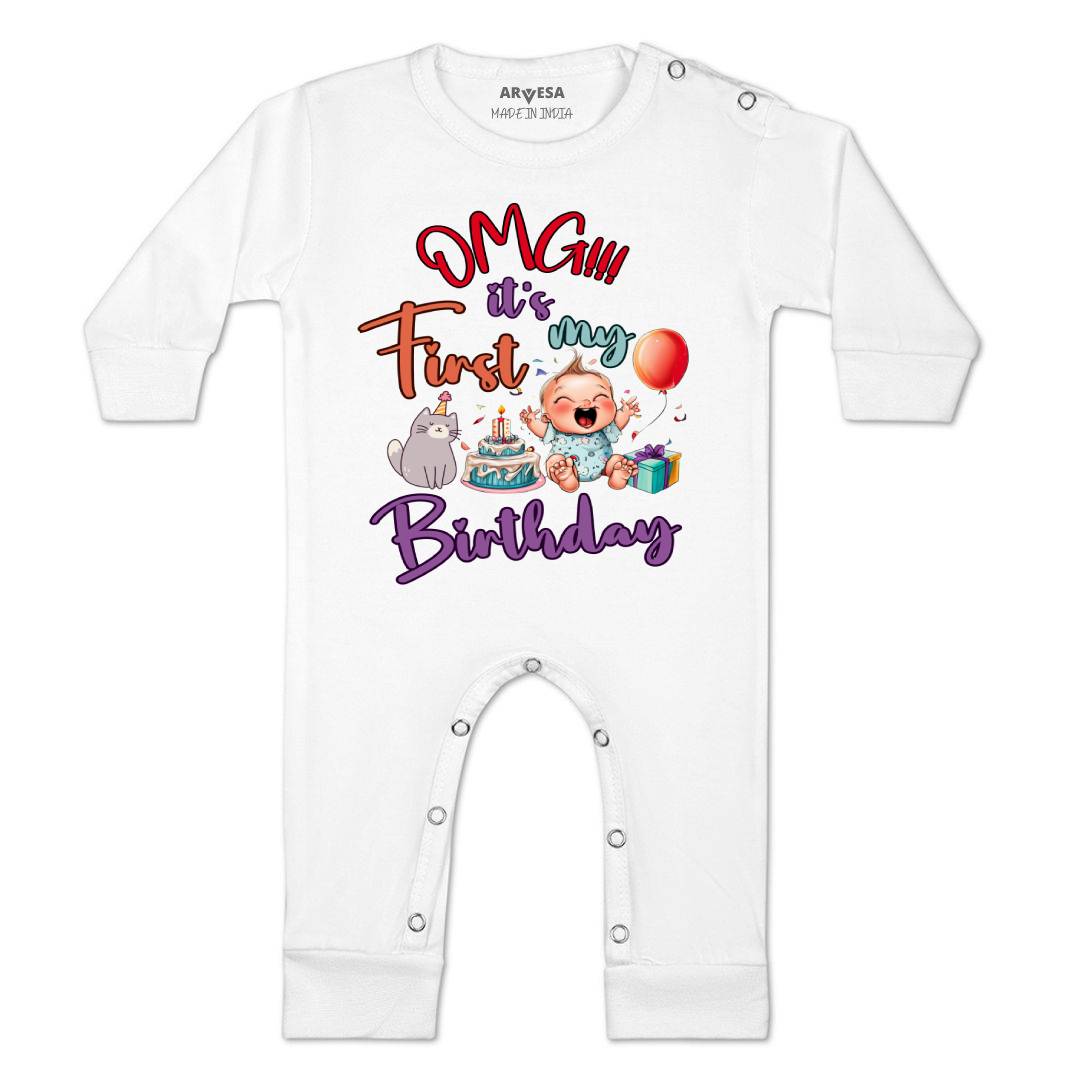 Arvesa Design-1397 Birthday Occasion Baby Outfit.