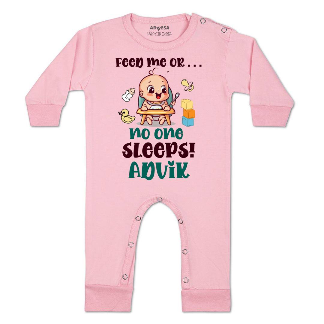Arvesa Feed Me Or No One Sleeps Baby Boy & Girl Dress