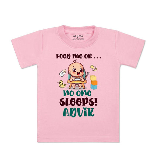 Arvesa Feed Me Or No One Sleeps Baby Boy & Girl Dress