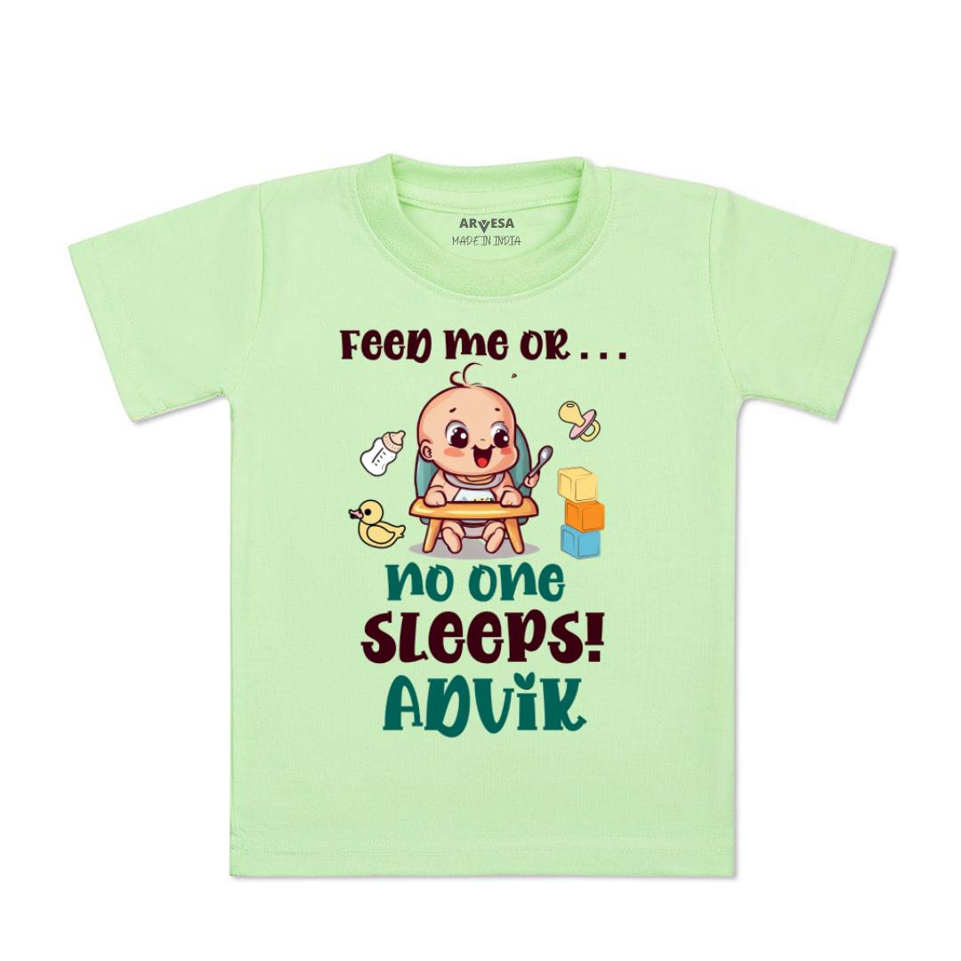 Arvesa Feed Me Or No One Sleeps Baby Boy & Girl Dress