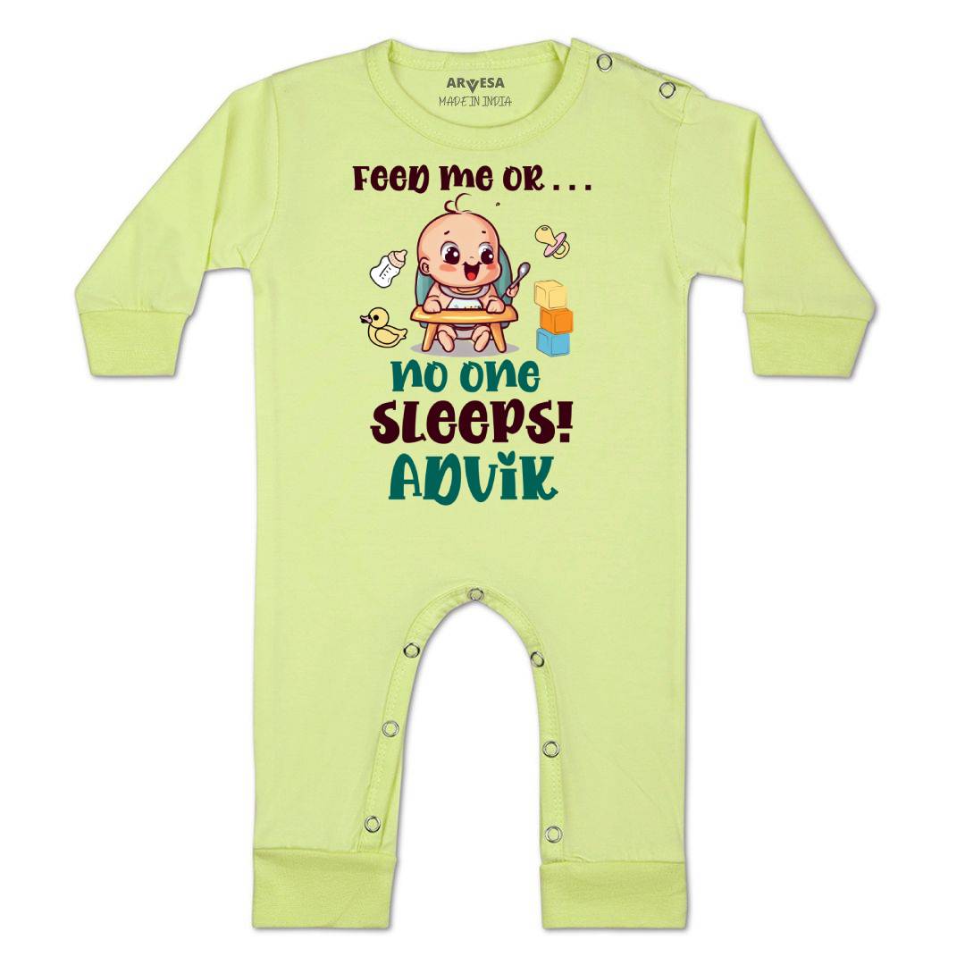 Arvesa Feed Me Or No One Sleeps Baby Boy & Girl Dress