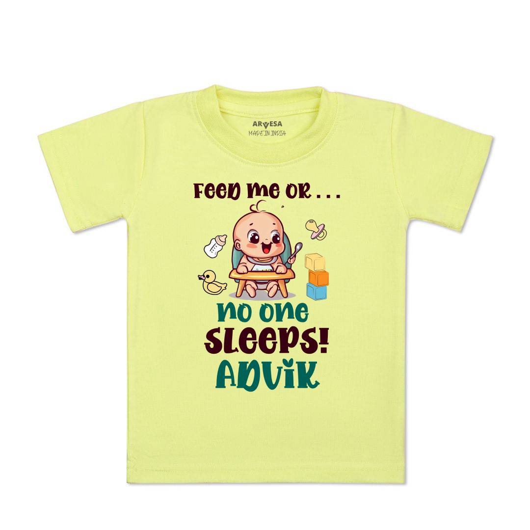 Arvesa Feed Me Or No One Sleeps Baby Boy & Girl Dress