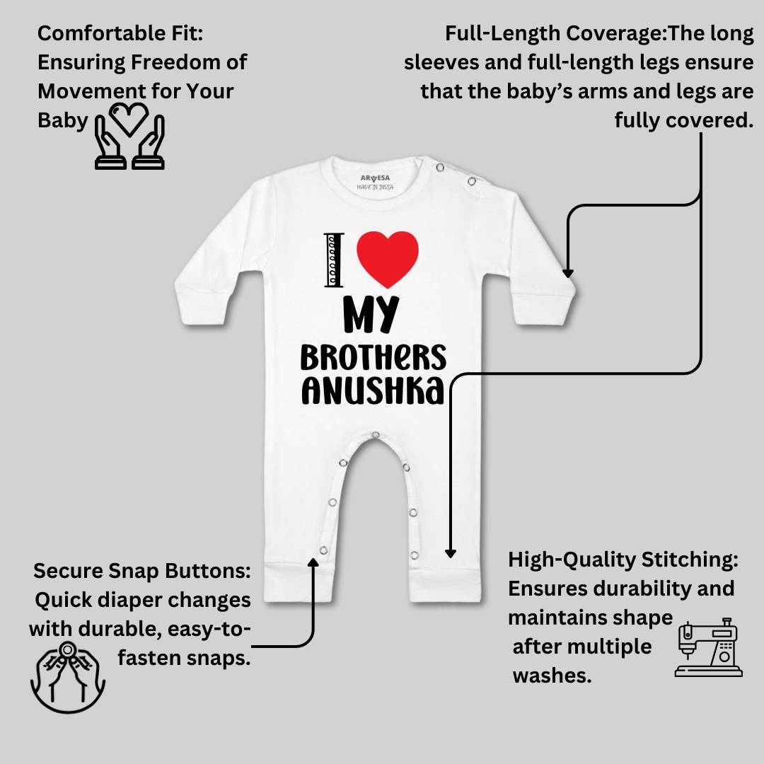 Arvesa I love My Brother Baby Boy & Girl Dress