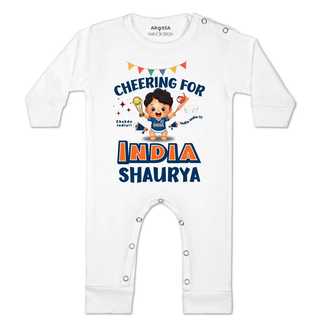 Arvesa Cheering For India Baby Boy & Girl Dress