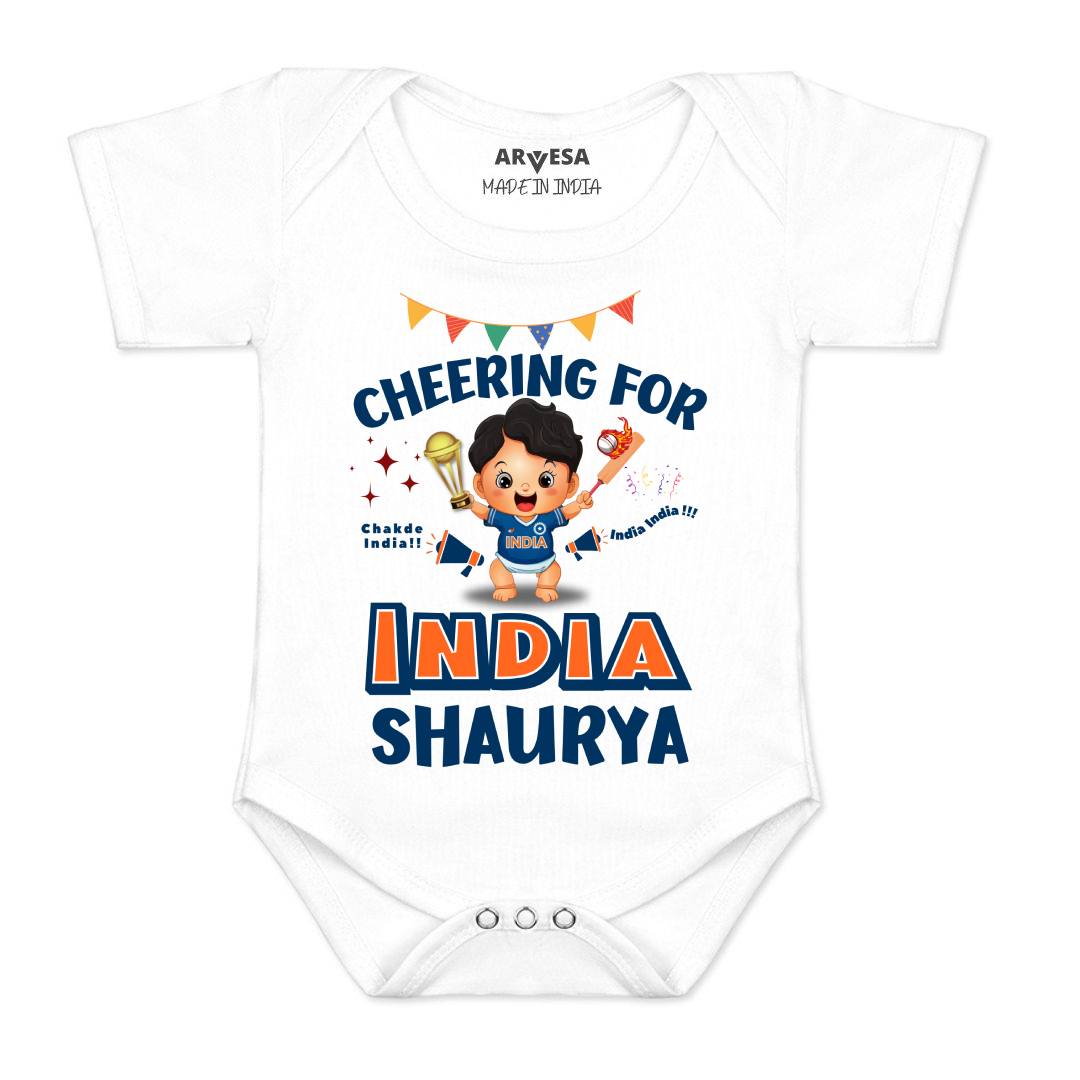 Arvesa Cheering For India Baby Boy & Girl Dress