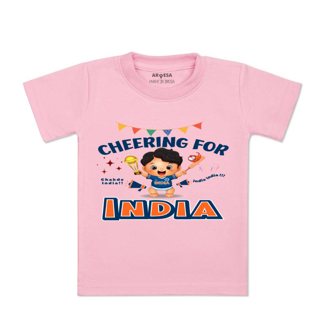 Arvesa Cheering For India Design-1459 White 0-3 Months Jumpsuit for Baby Boy & Girl dress .