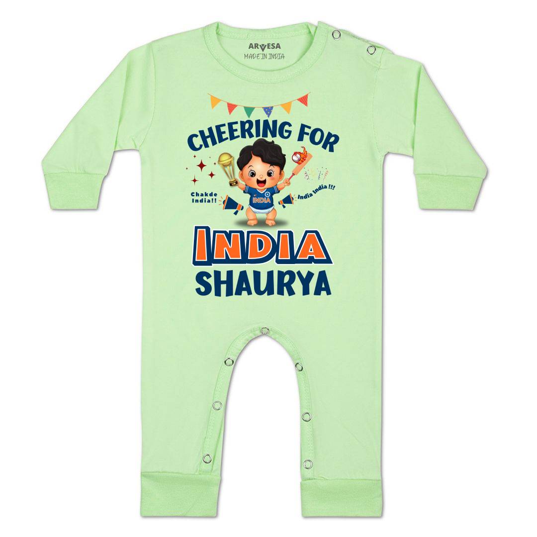 Arvesa Cheering For India Baby Boy & Girl Dress