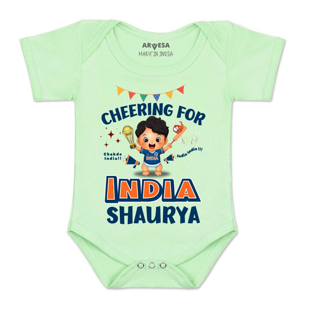 Arvesa Cheering For India Baby Boy & Girl Dress