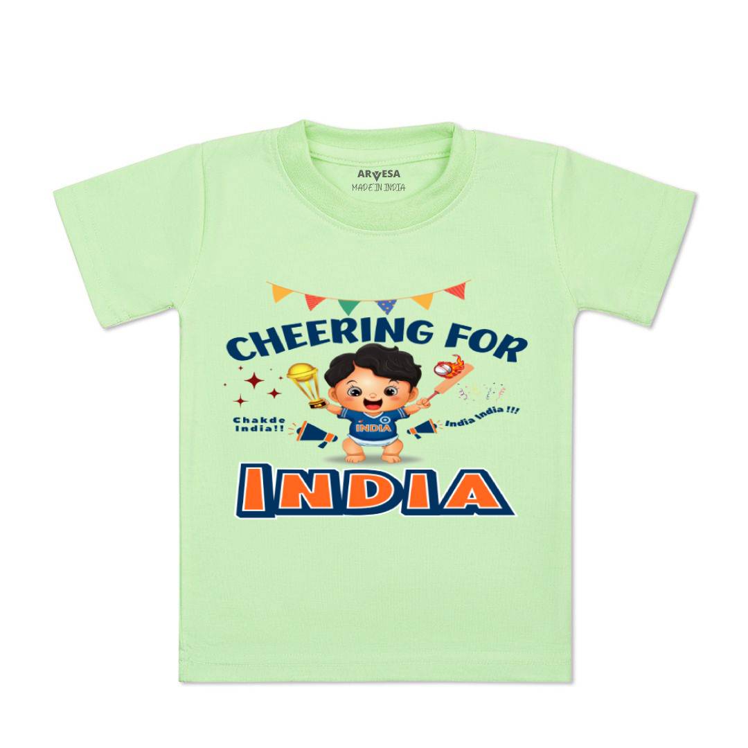 Arvesa Cheering For India Design-1459 White 0-3 Months Jumpsuit for Baby Boy & Girl dress .