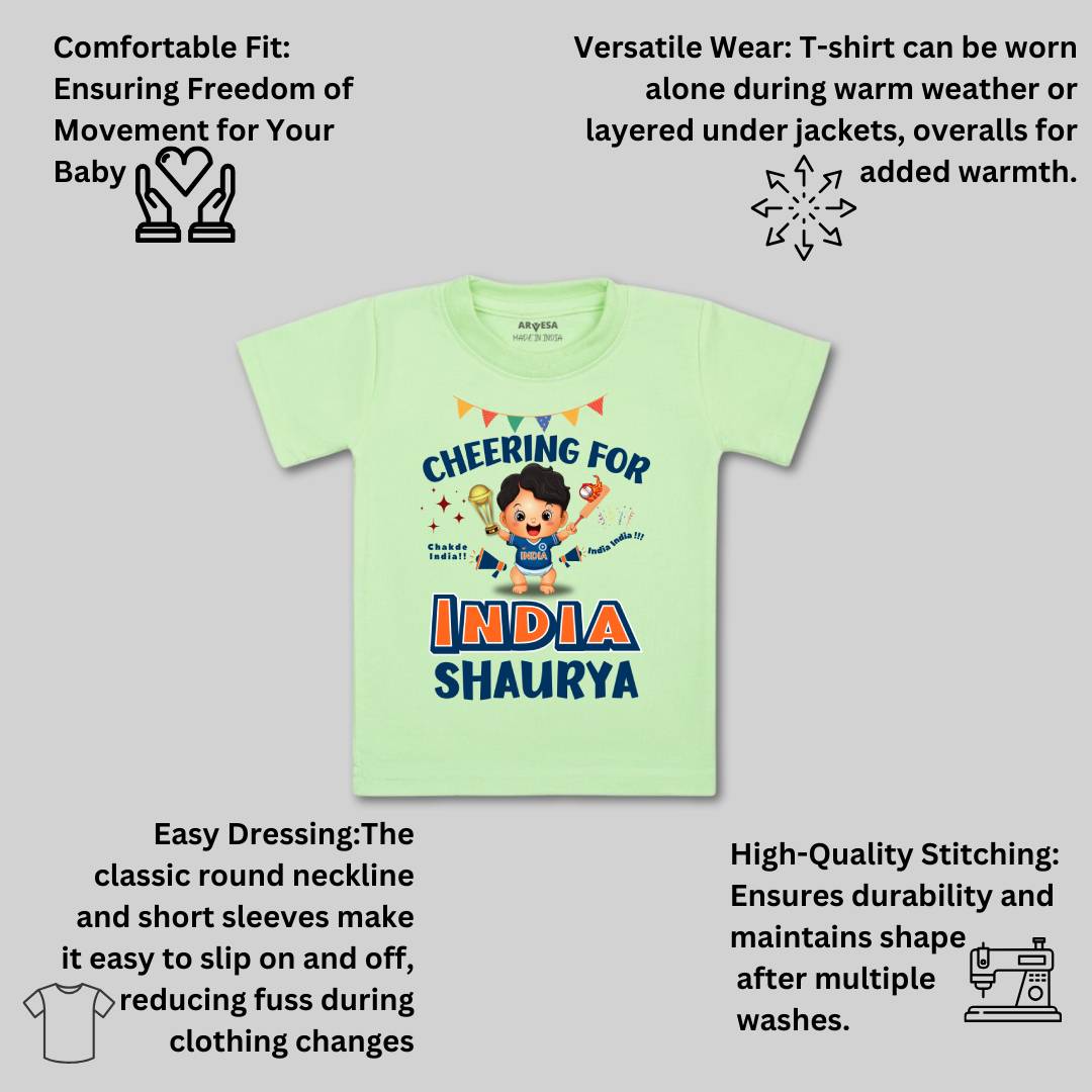 Arvesa Cheering For India Baby Boy & Girl Dress
