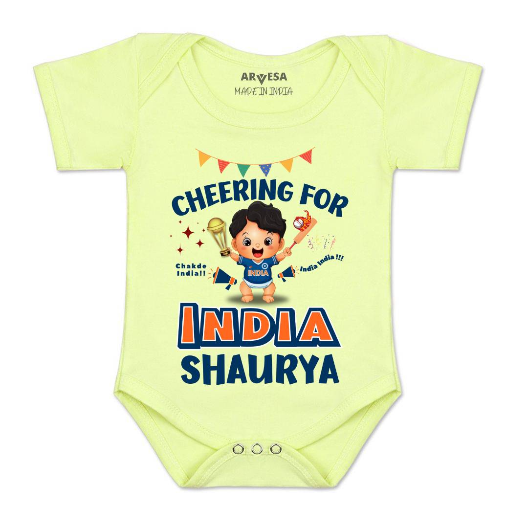 Arvesa Cheering For India Baby Boy & Girl Dress
