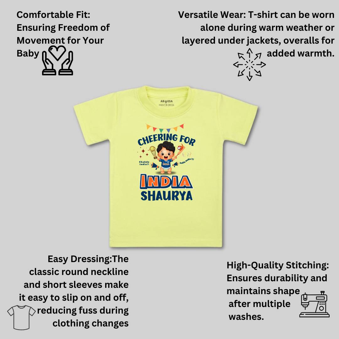 Arvesa Cheering For India Baby Boy & Girl Dress