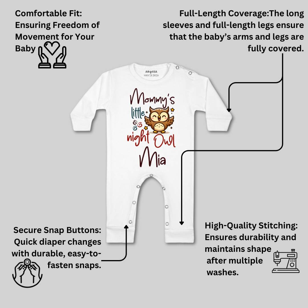 Arvesa Mommy Little Night Owl Baby Boy & Girl Dress