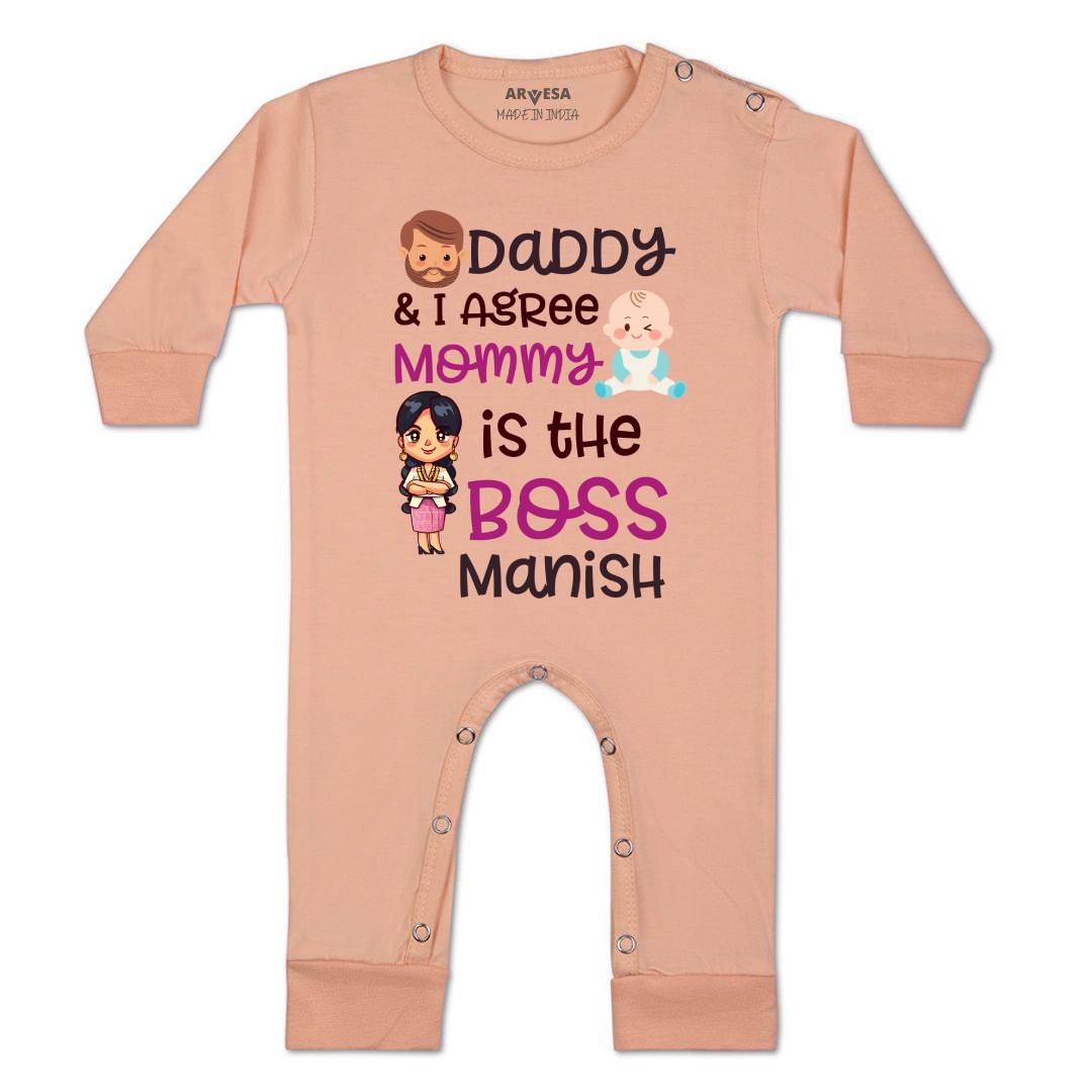 Arvesa Daddy & I Agree Mommy Is Boss Baby Boy & Girl Dress