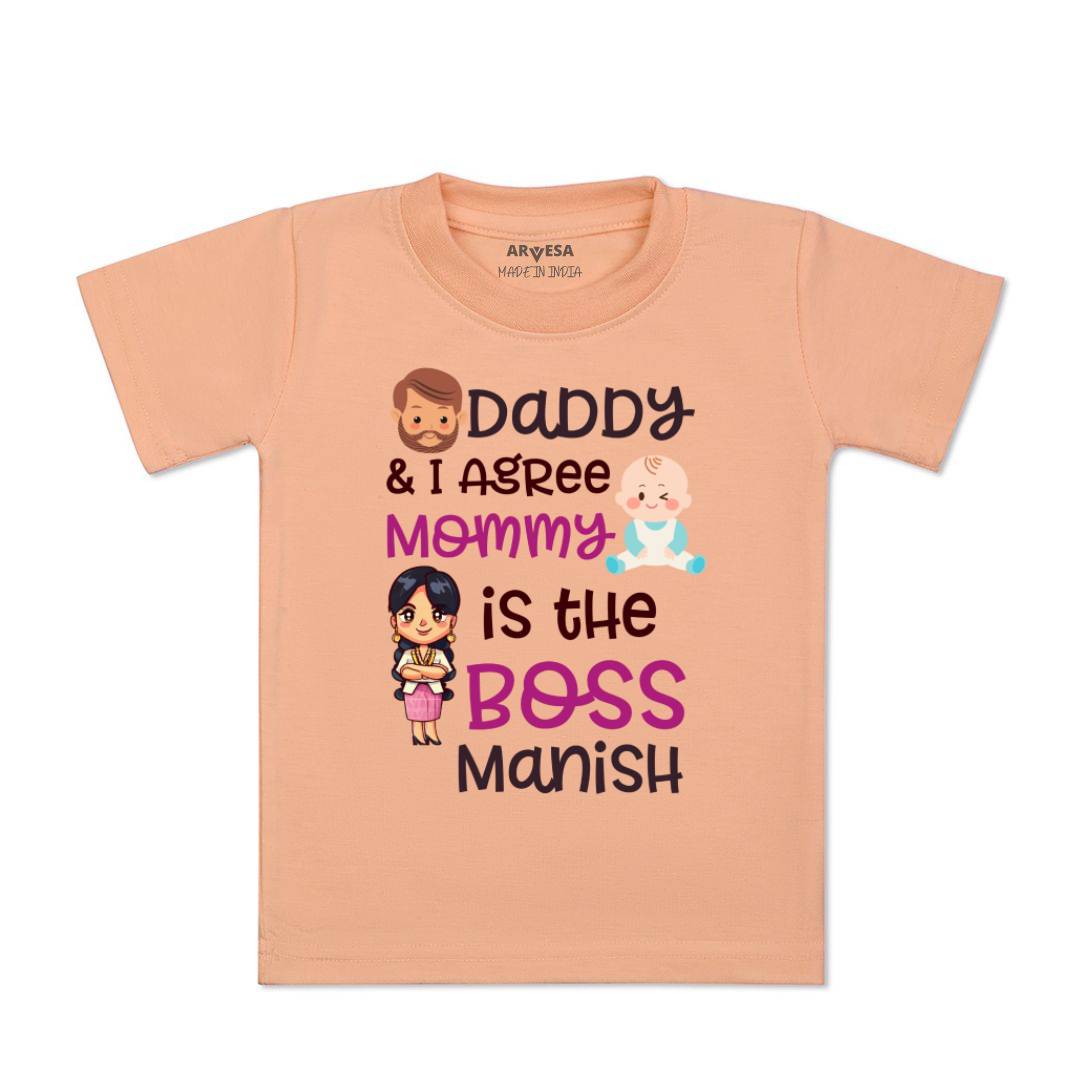 Arvesa Daddy & I Agree Mommy Is Boss Baby Boy & Girl Dress