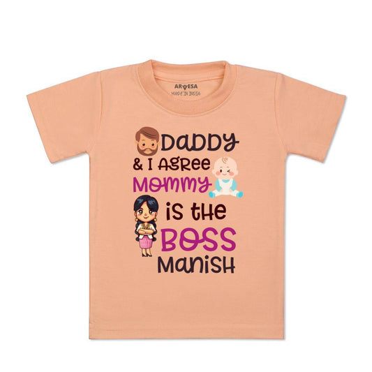 Arvesa Daddy & I Agree Mommy Is Boss Baby Boy & Girl Dress