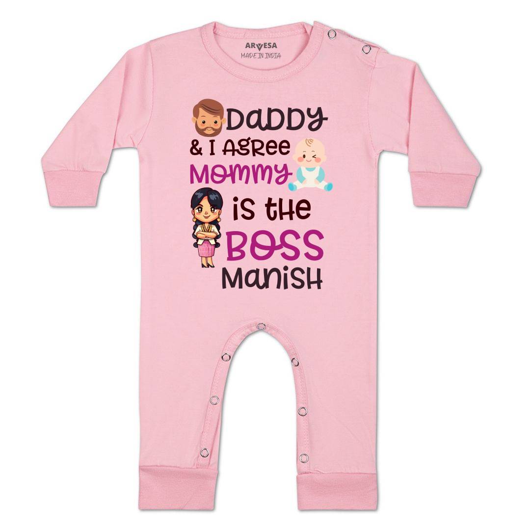 Arvesa Daddy & I Agree Mommy Is Boss Baby Boy & Girl Dress