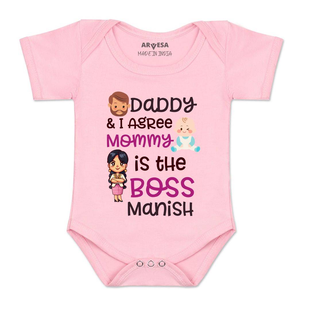 Arvesa Daddy & I Agree Mommy Is Boss Baby Boy & Girl Dress