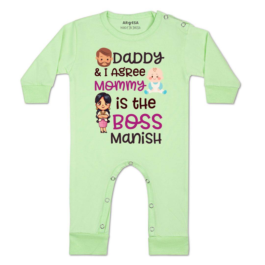 Arvesa Daddy & I Agree Mommy Is Boss Baby Boy & Girl Dress