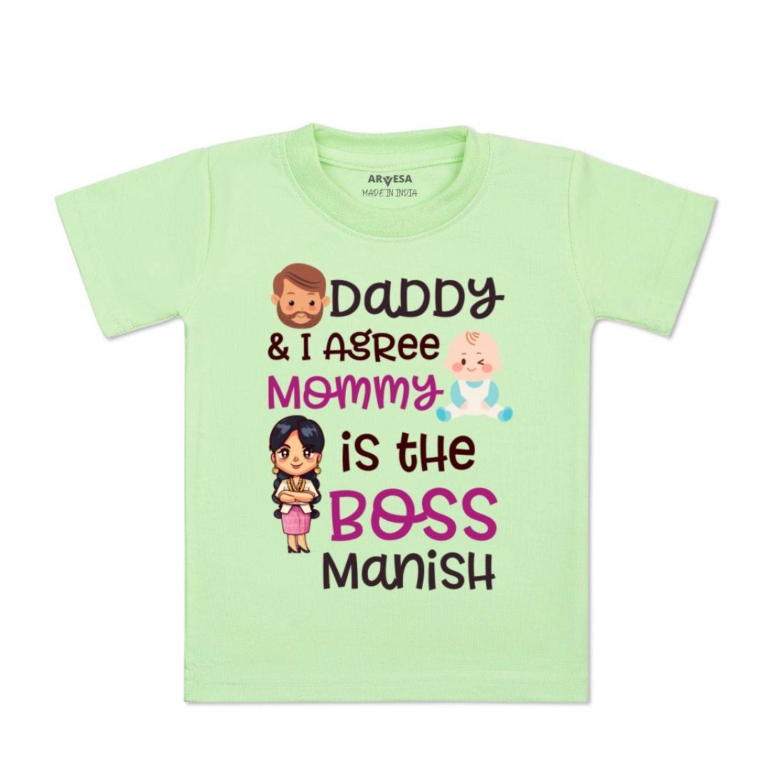 Arvesa Daddy & I Agree Mommy Is Boss Baby Boy & Girl Dress
