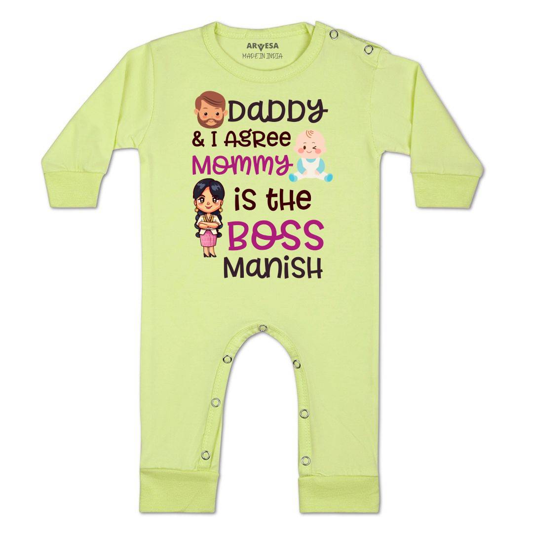Arvesa Daddy & I Agree Mommy Is Boss Baby Boy & Girl Dress