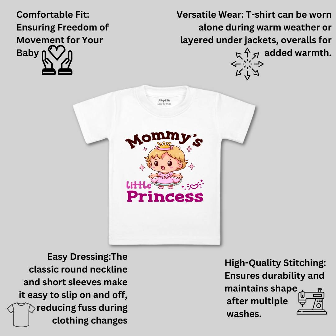 Arvesa Mommy Little Prince Design-1467 White 0-3 Months Jumpsuit for Baby Boy & Girl dress .
