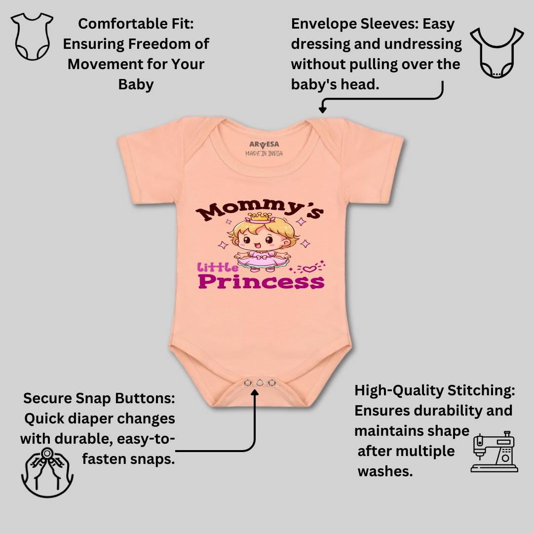 Arvesa Mommy Little Prince Design-1467 White 0-3 Months Jumpsuit for Baby Boy & Girl dress .