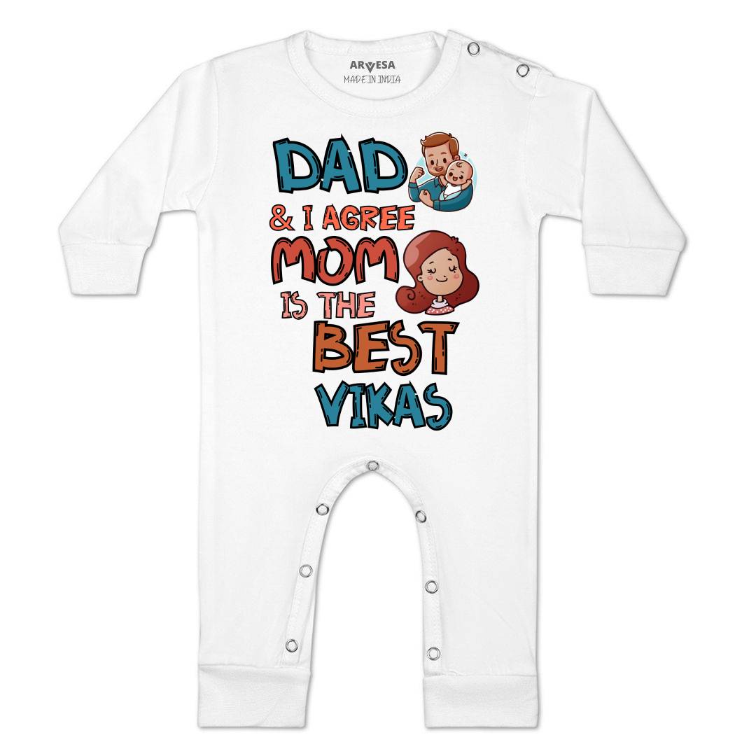 Arvesa Daddy & I Agree Mommy Is Best Baby Boy & Girl Dress