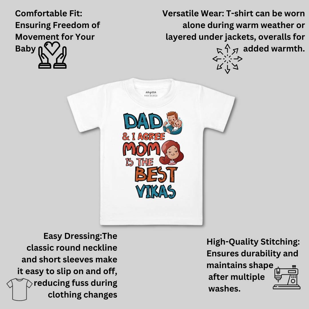 Arvesa Daddy & I Agree Mommy Is Best Baby Boy & Girl Dress