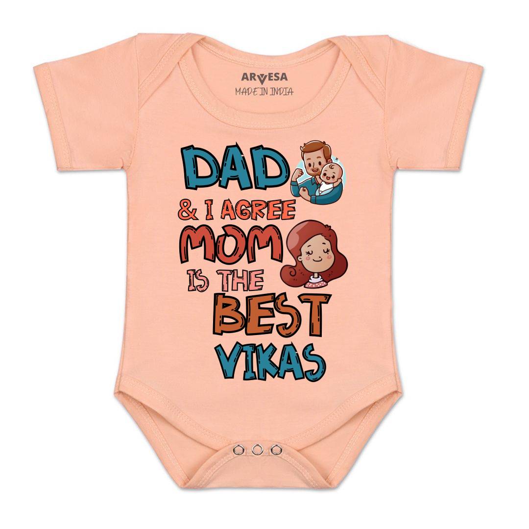 Arvesa Daddy & I Agree Mommy Is Best Baby Boy & Girl Dress