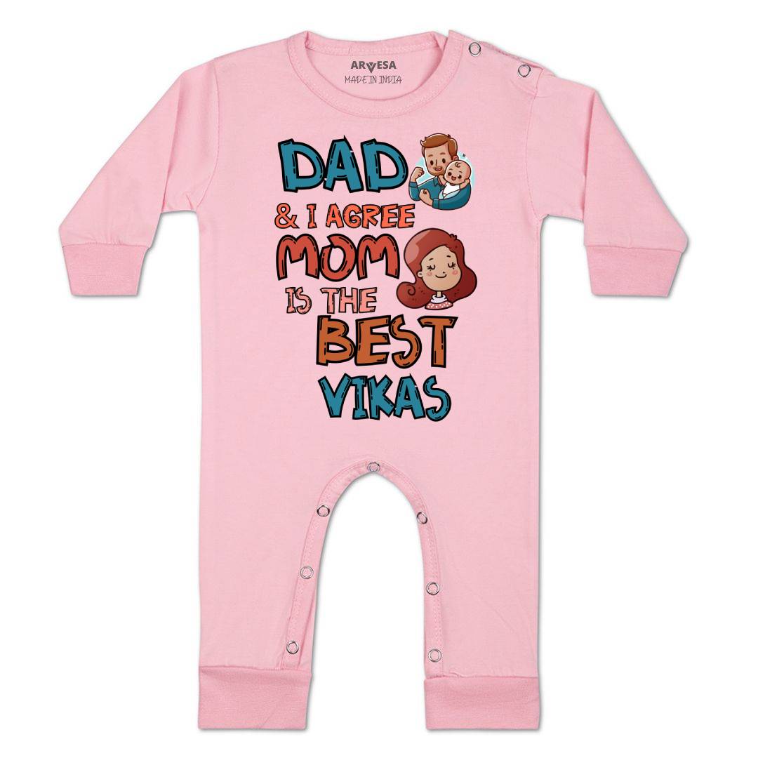 Arvesa Daddy & I Agree Mommy Is Best Baby Boy & Girl Dress