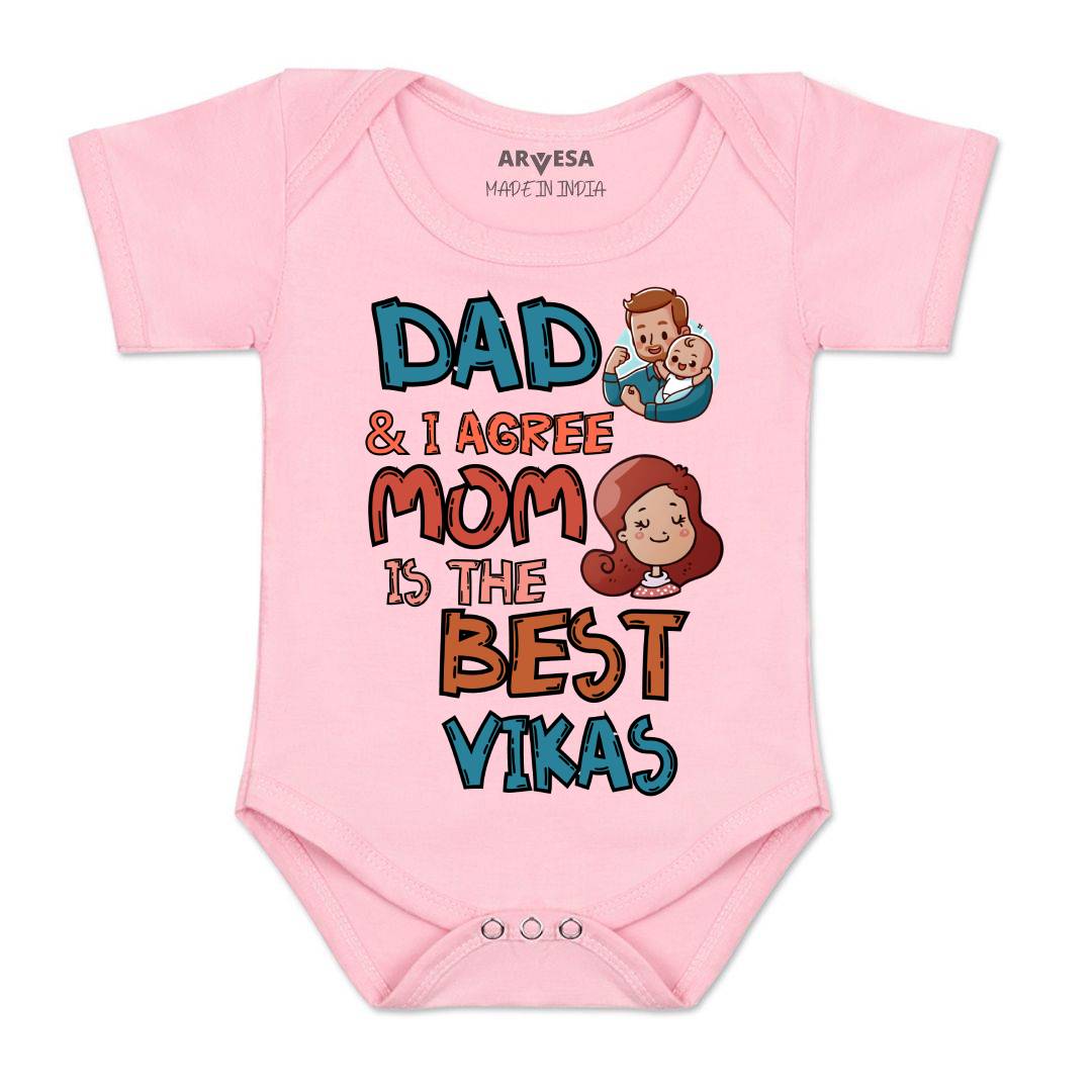 Arvesa Daddy & I Agree Mommy Is Best Baby Boy & Girl Dress
