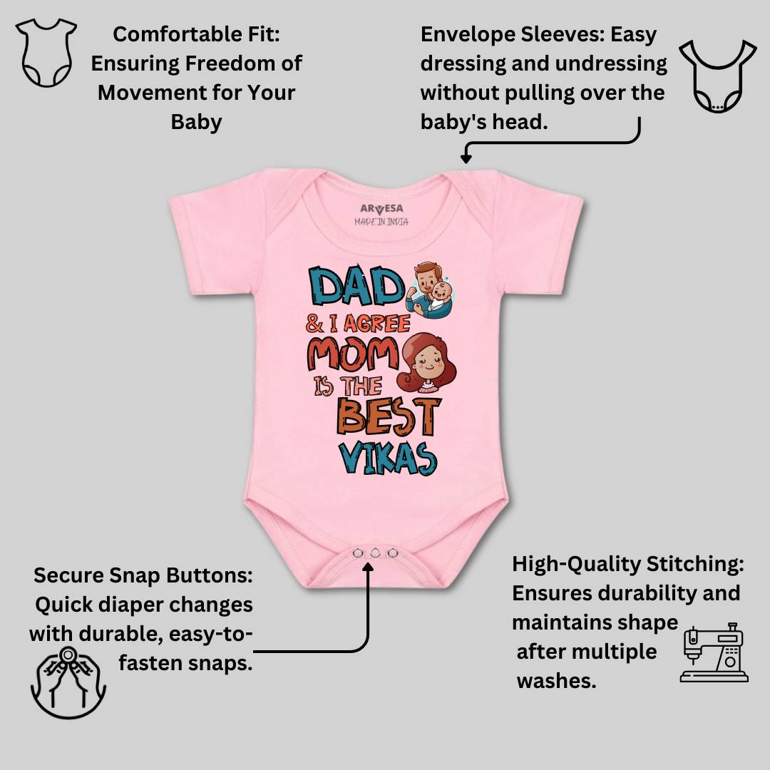 Arvesa Daddy & I Agree Mommy Is Best Baby Boy & Girl Dress