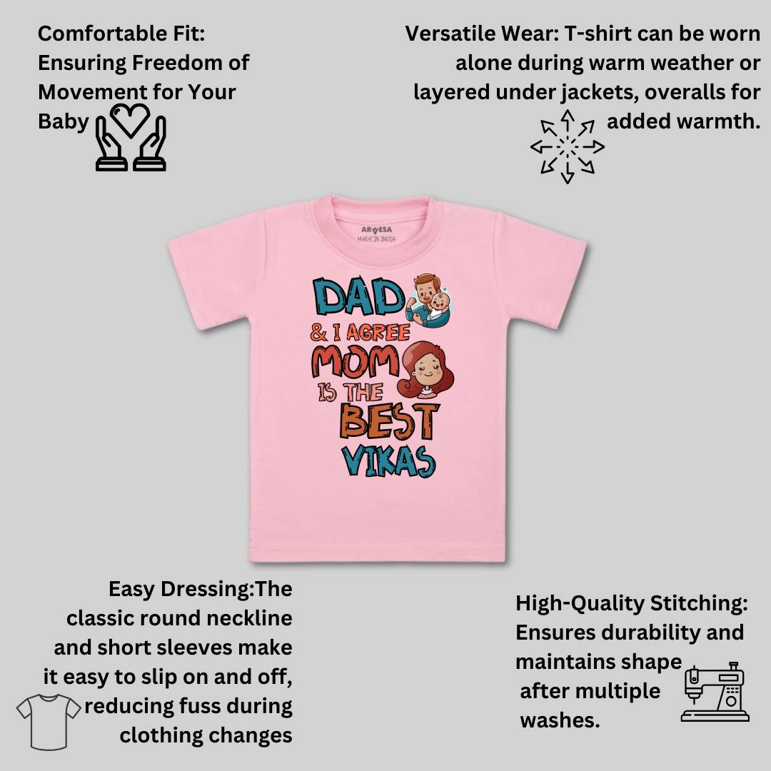 Arvesa Daddy & I Agree Mommy Is Best Baby Boy & Girl Dress