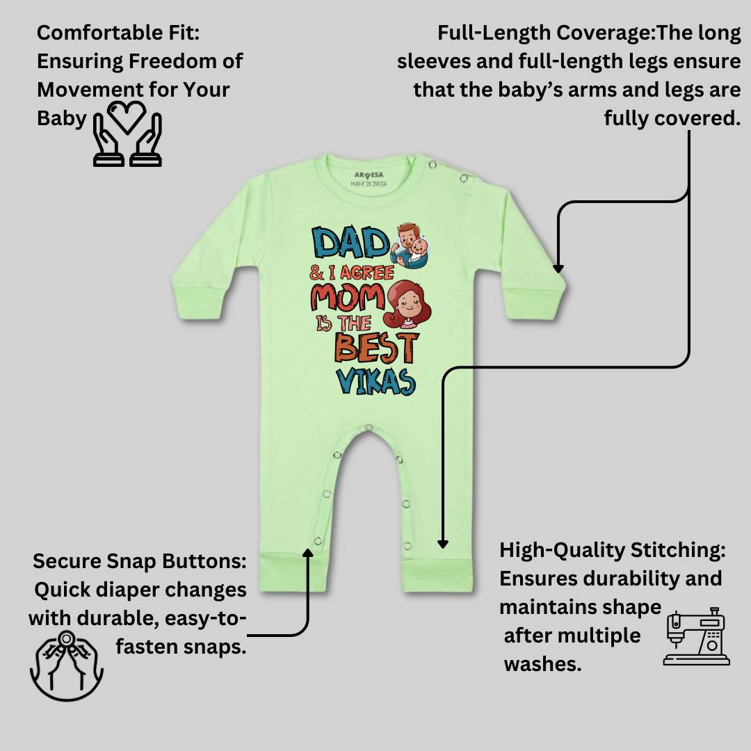 Arvesa Daddy & I Agree Mommy Is Best Baby Boy & Girl Dress