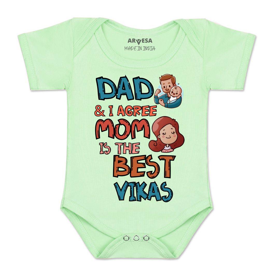 Arvesa Daddy & I Agree Mommy Is Best Baby Boy & Girl Dress