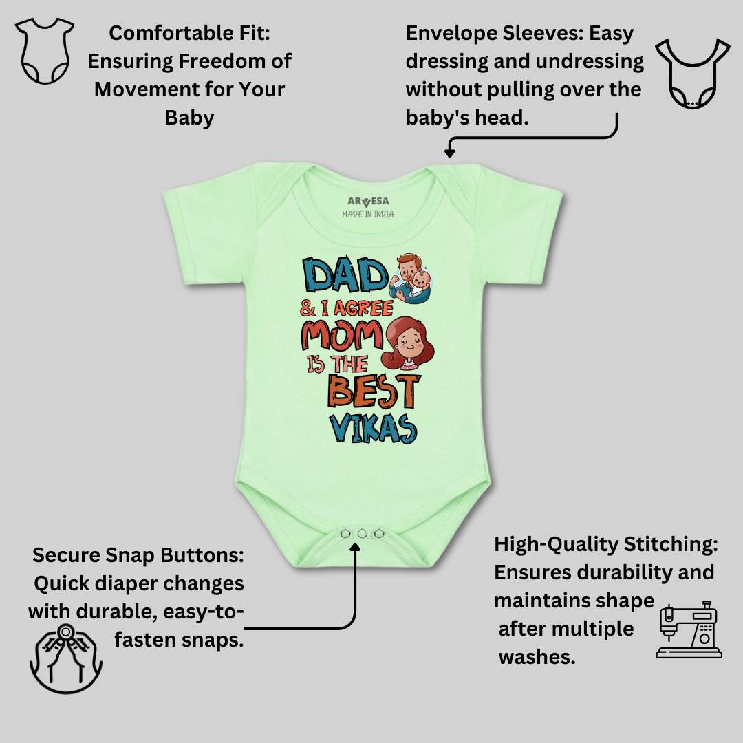 Arvesa Daddy & I Agree Mommy Is Best Baby Boy & Girl Dress