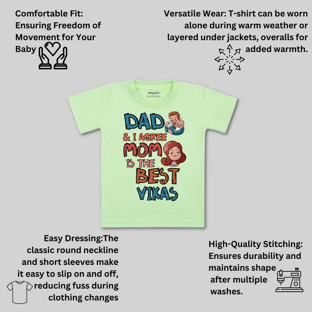 Arvesa Daddy & I Agree Mommy Is Best Baby Boy & Girl Dress