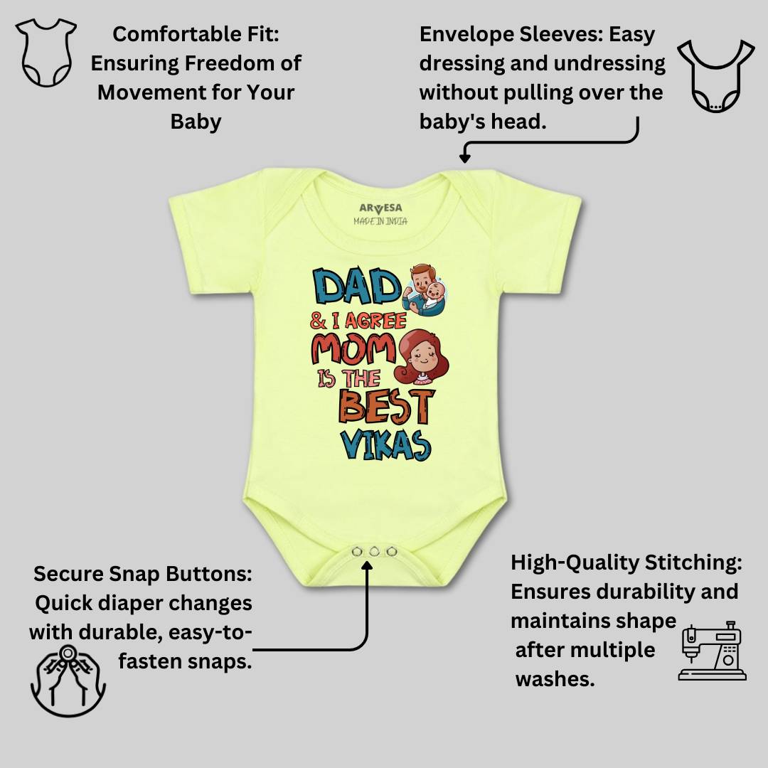 Arvesa Daddy & I Agree Mommy Is Best Baby Boy & Girl Dress