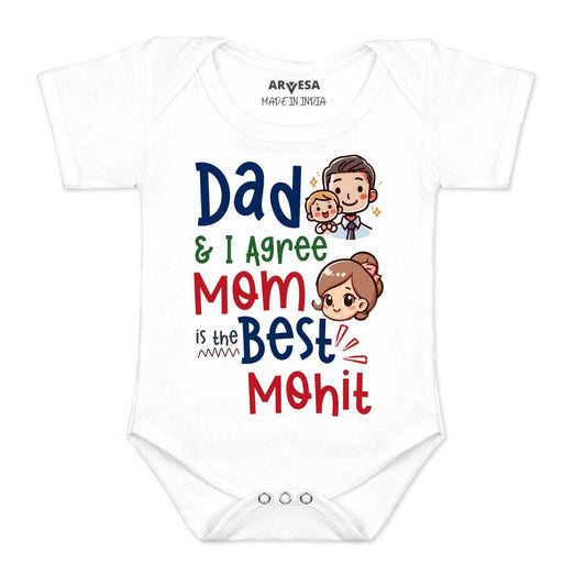 Arvesa Daddy & I Agree Mommy Is Best Baby Boy & Girl Dress