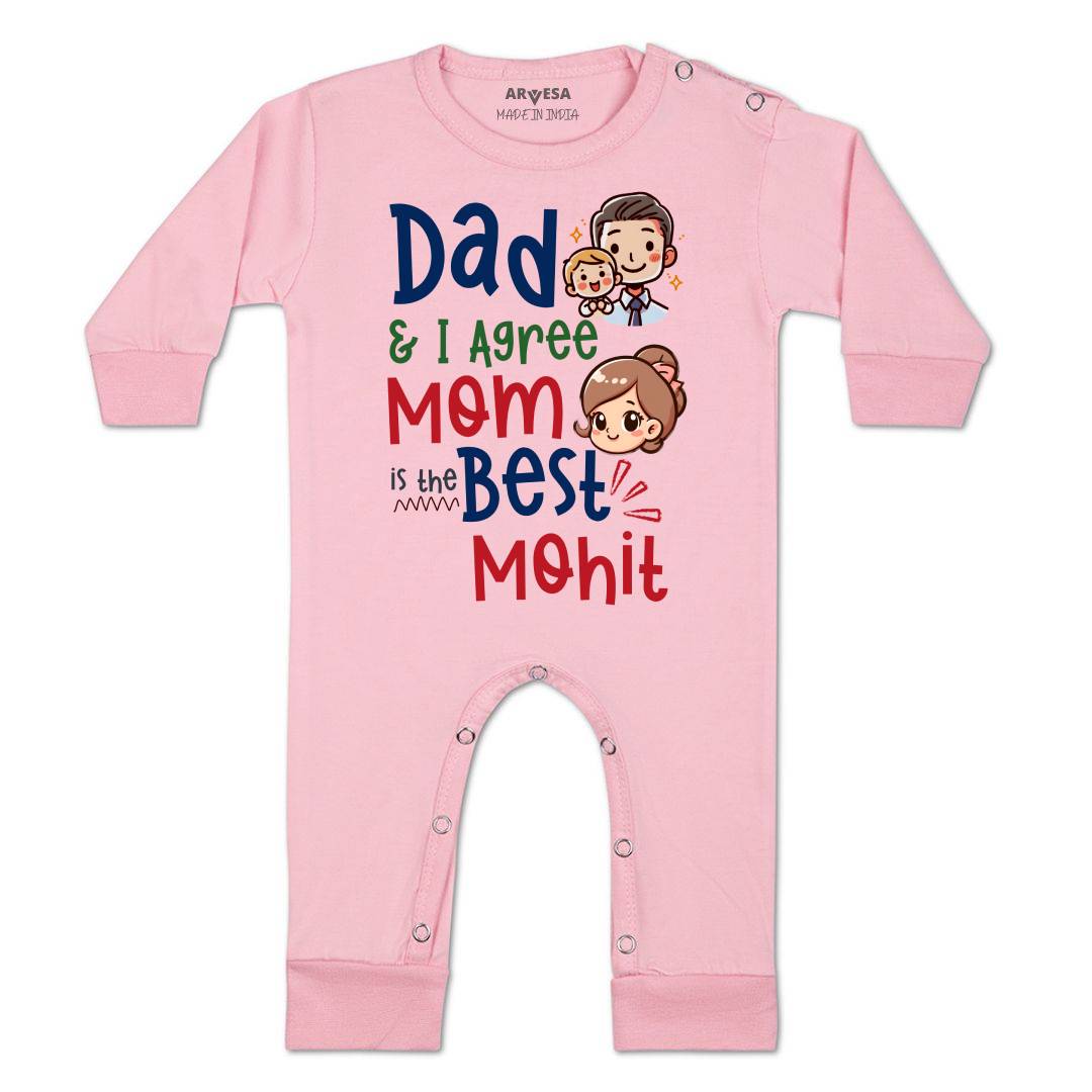 Arvesa Daddy & I Agree Mommy Is Best Baby Boy & Girl Dress