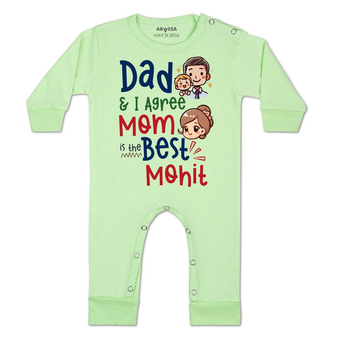 Arvesa Daddy & I Agree Mommy Is Best Baby Boy & Girl Dress