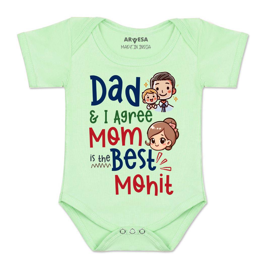 Arvesa Daddy & I Agree Mommy Is Best Baby Boy & Girl Dress