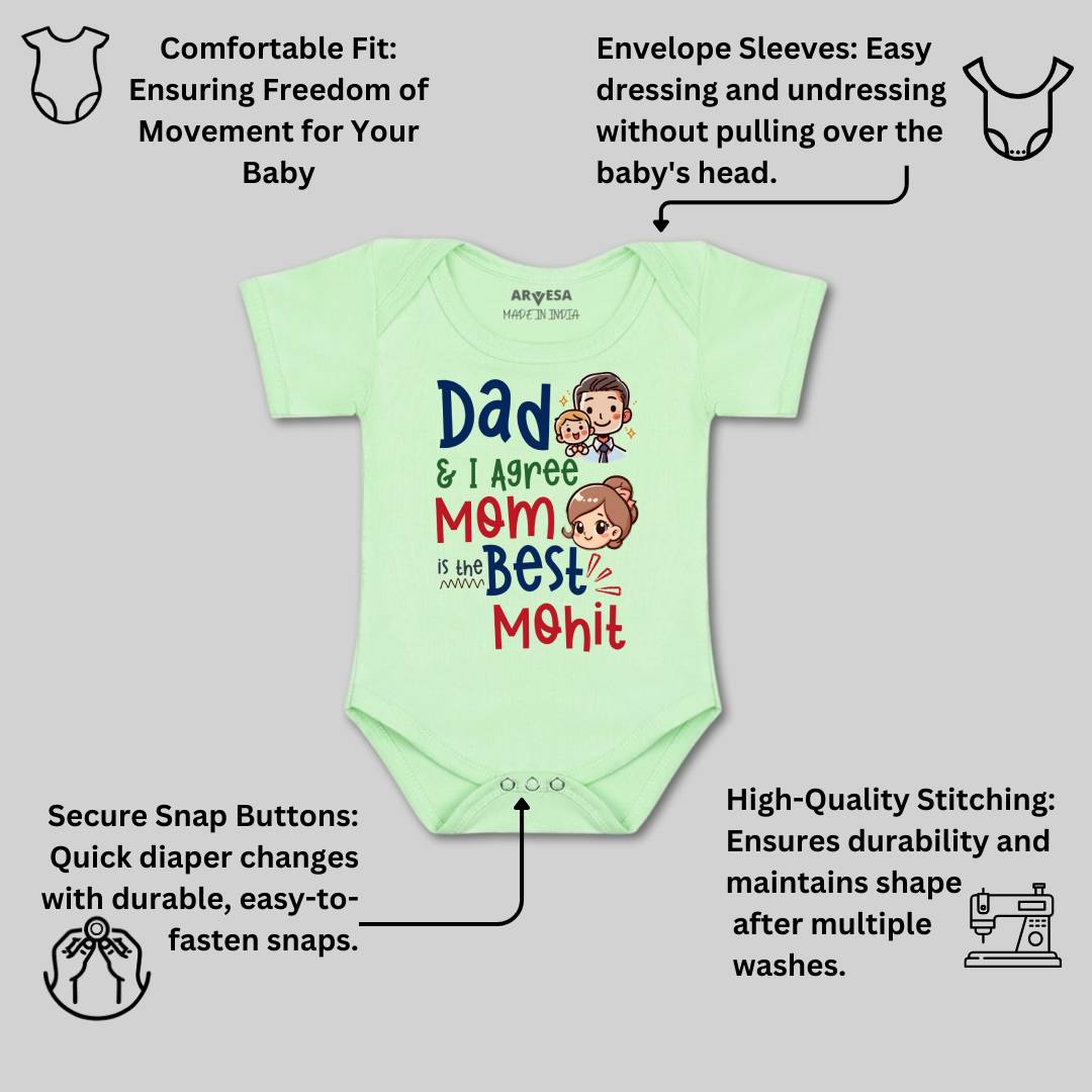 Arvesa Daddy & I Agree Mommy Is Best Baby Boy & Girl Dress